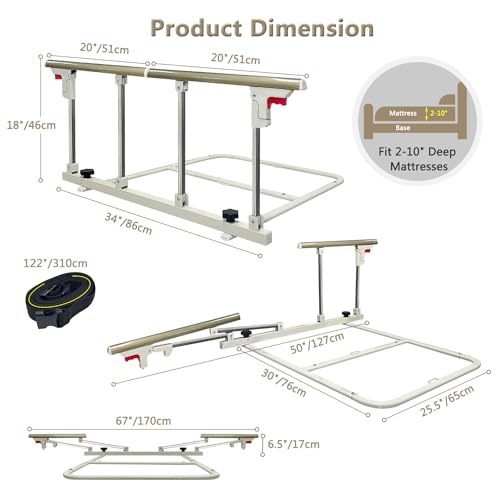 Collapsible Bedside Safety Rail for Bed R53101
