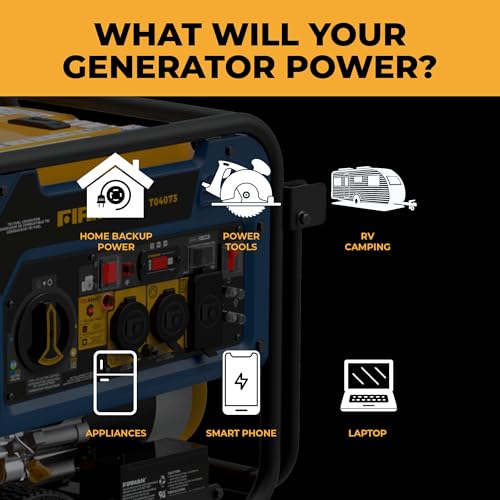 4000W Electric Start Portable Generator B87442