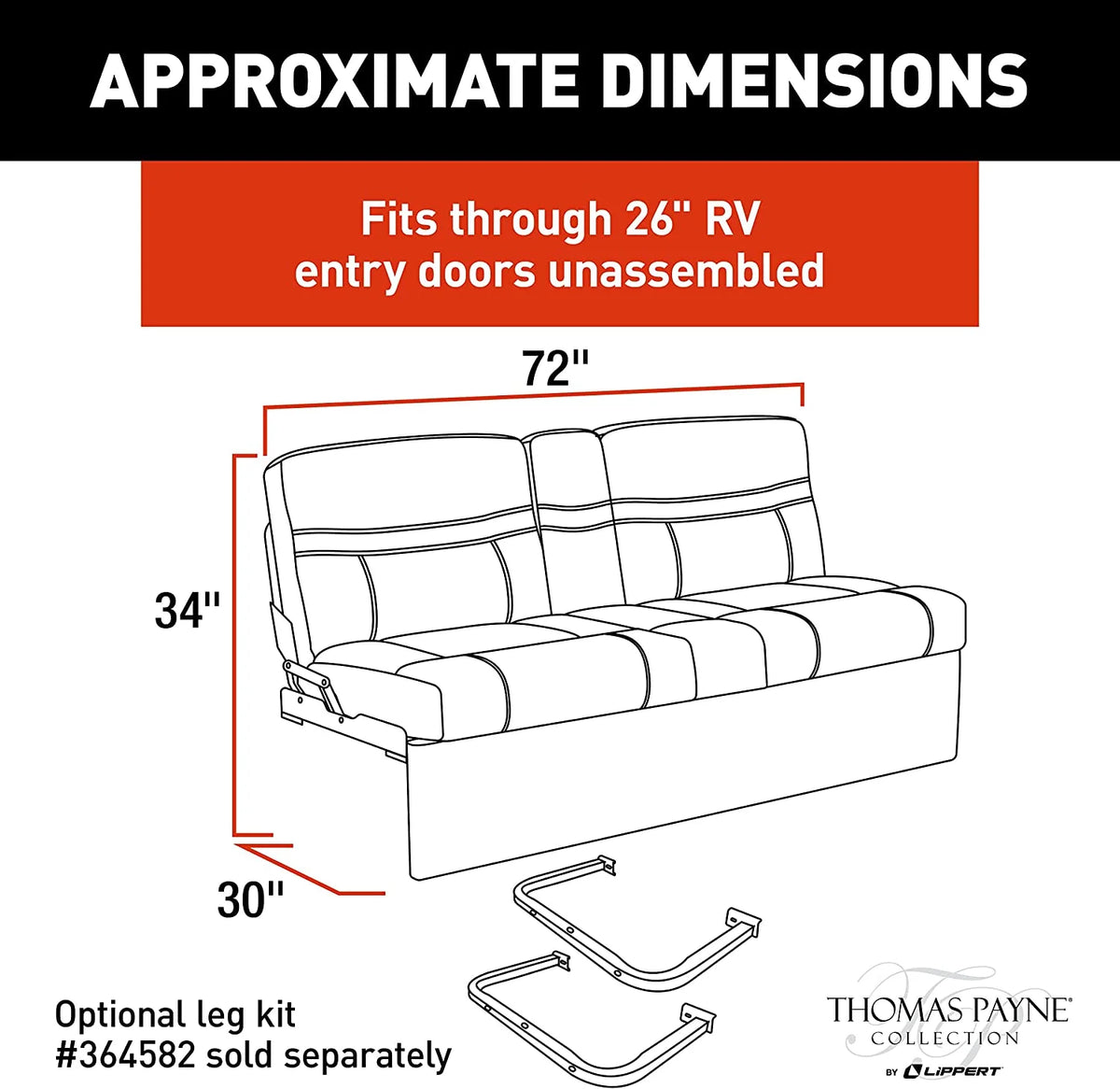 72" Jackknife Sofa F26138