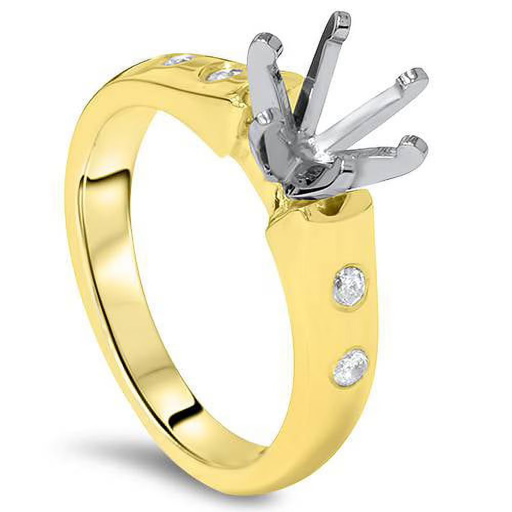14K Cathedral Engagement Ring Setting I572