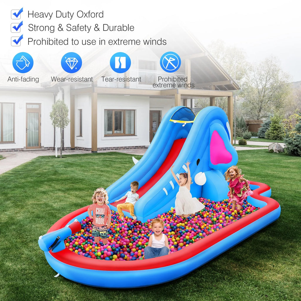 Inflatable Water Slide Kids Pool with Blower T66218