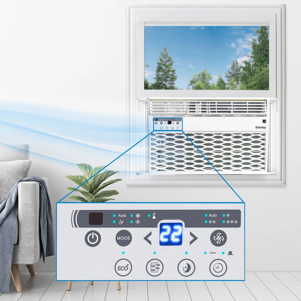 10,000 BTU White Window Air Conditioner with Remote I500142