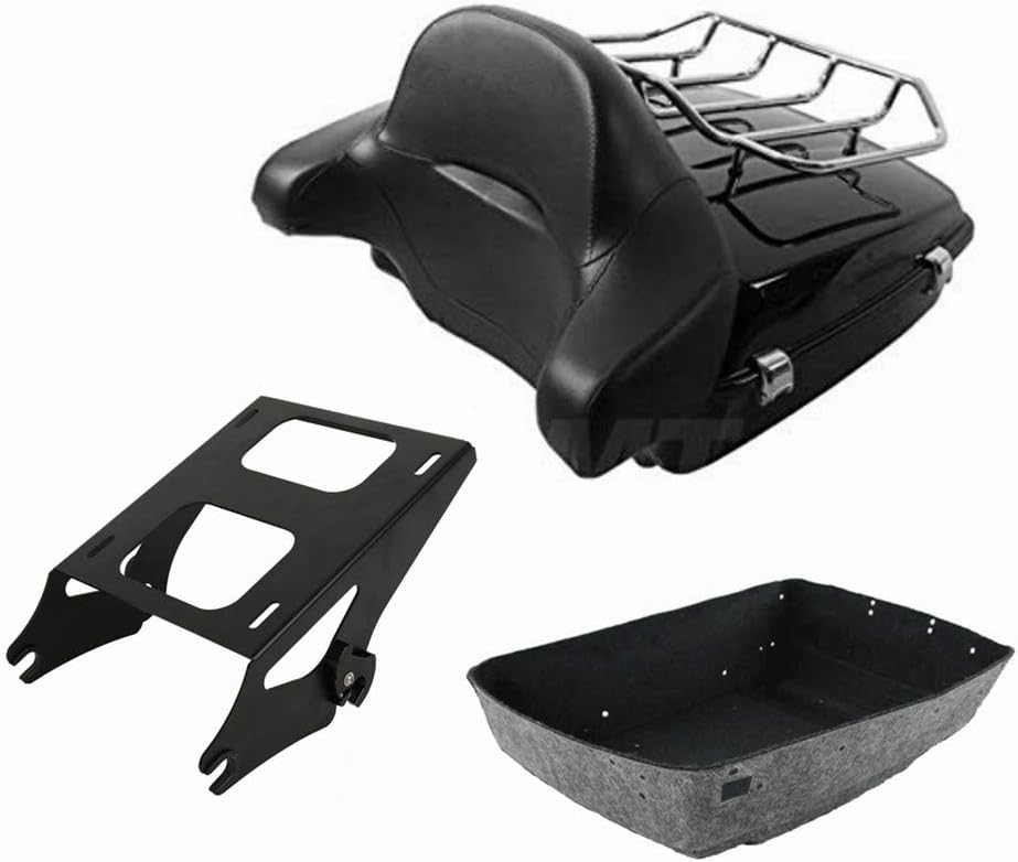 Chopped Tour Pak Trunk & Solo Mounting Rack Backrest + Base Plate F280389