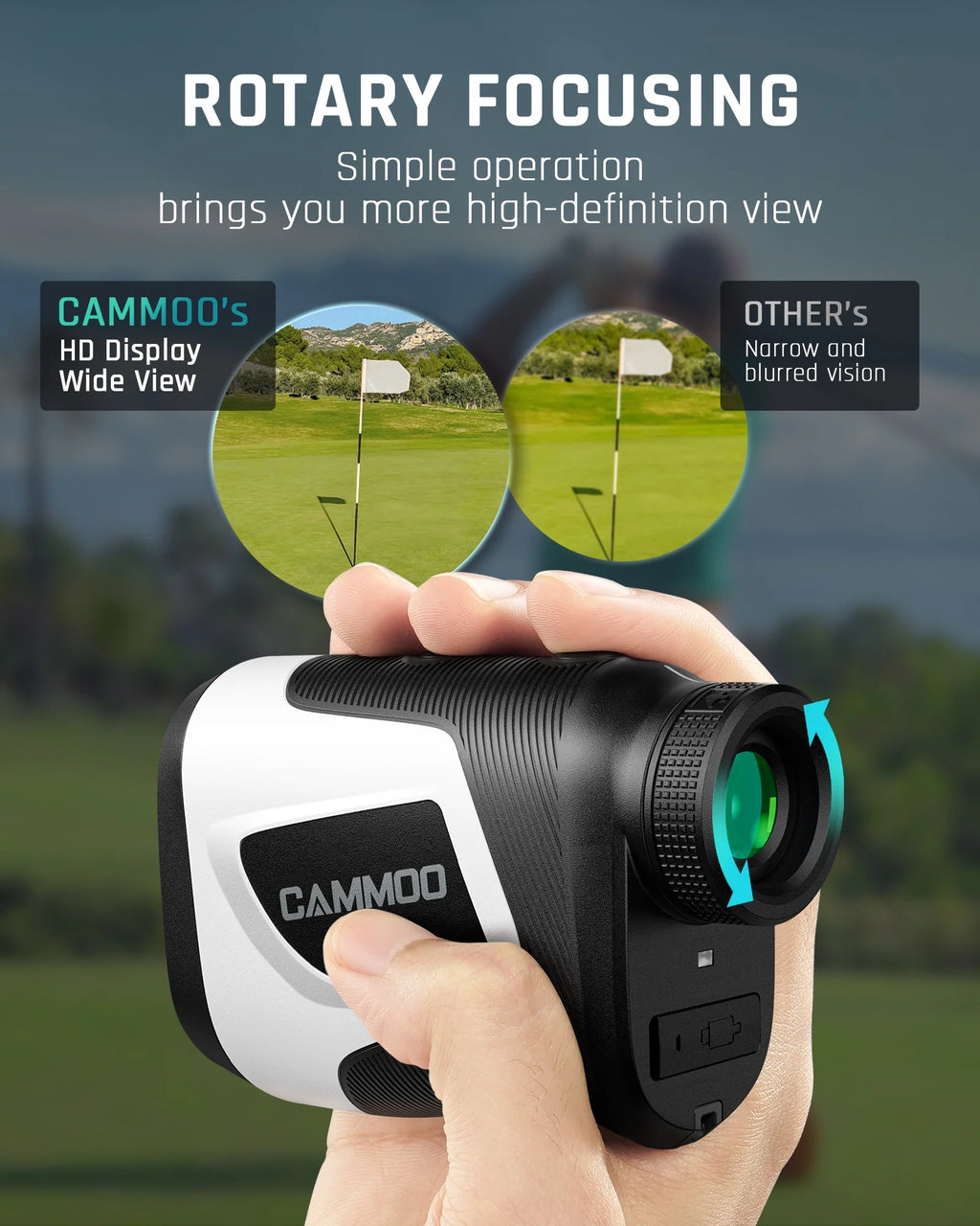 1100Y 6X Magnification Slope Golf Rangefinder X748