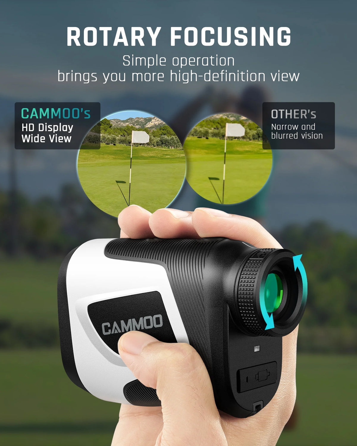 1100Y 6X Magnification Slope Golf Rangefinder X748