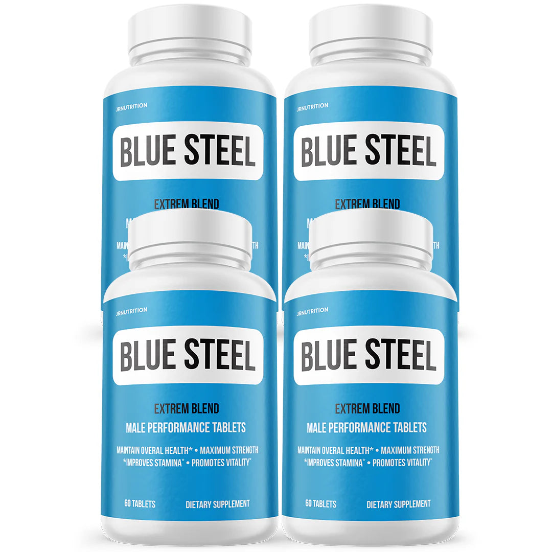 Blue Steel Male Health Tablets 4 Bottles Q99478