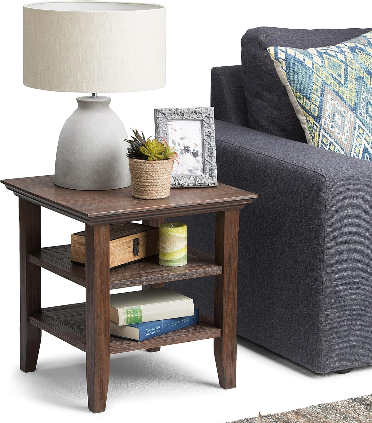Farmhouse Brown End Table V8842