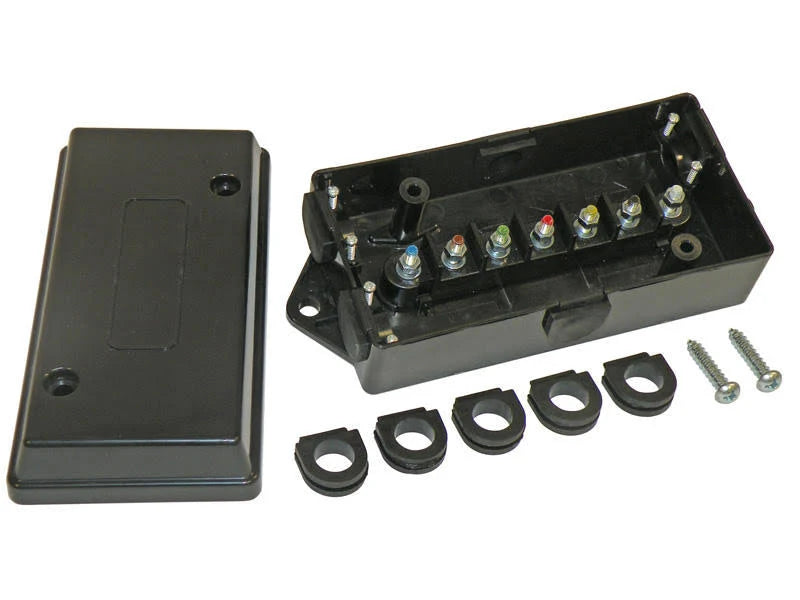4-Pack Electrical Junction Box with 7 Color Coded Terminals B718
