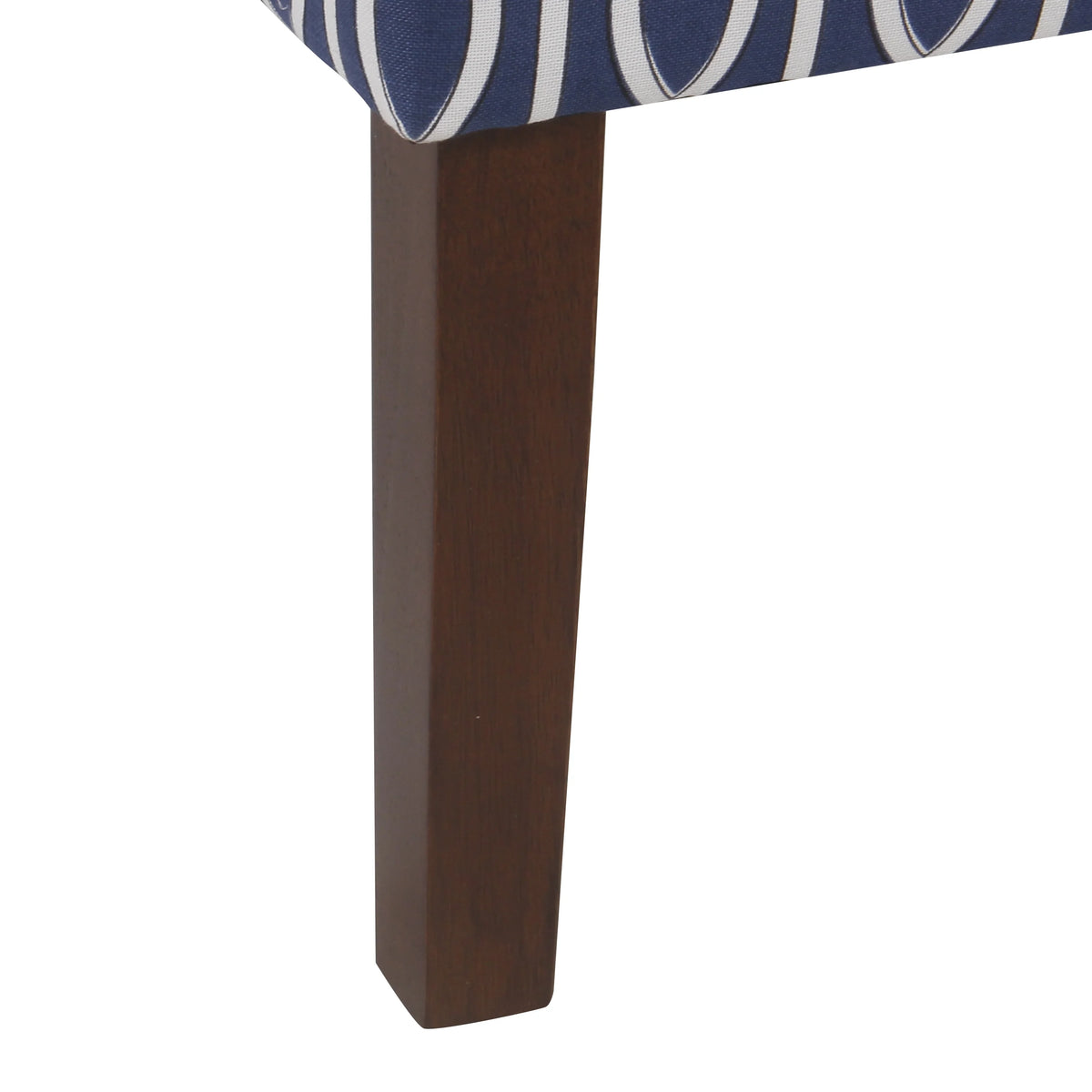 Cream and Blue Geometric Accent Armchair A583