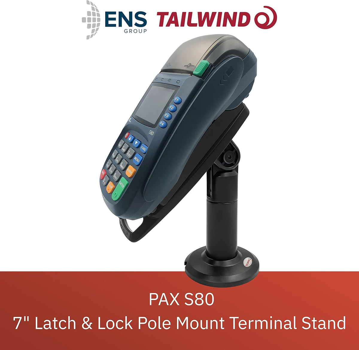 Black Pack of 2 Pole Mount Terminal Stand O4860