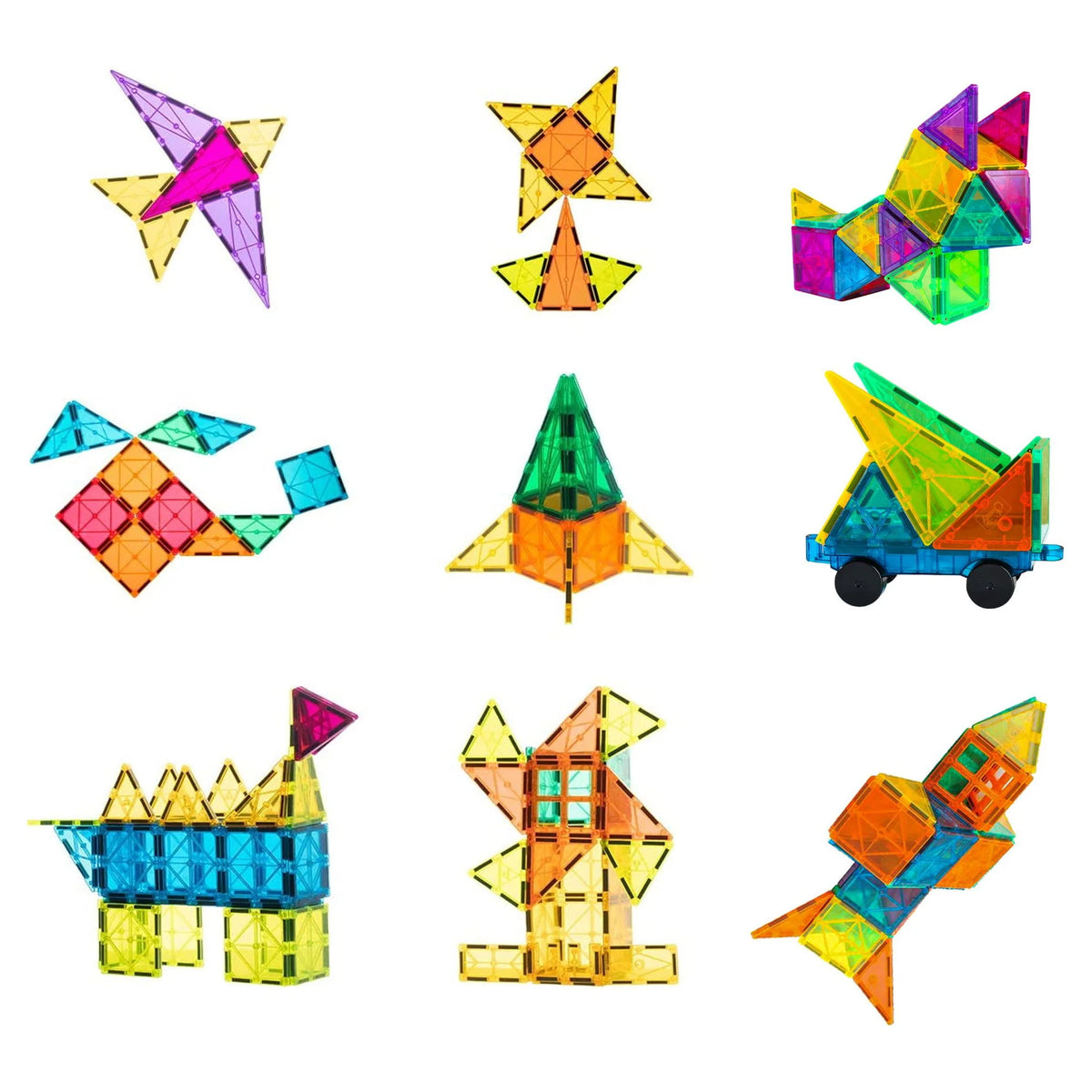 120 Pcs 3D Color Magnet Building Tiles Set M24184