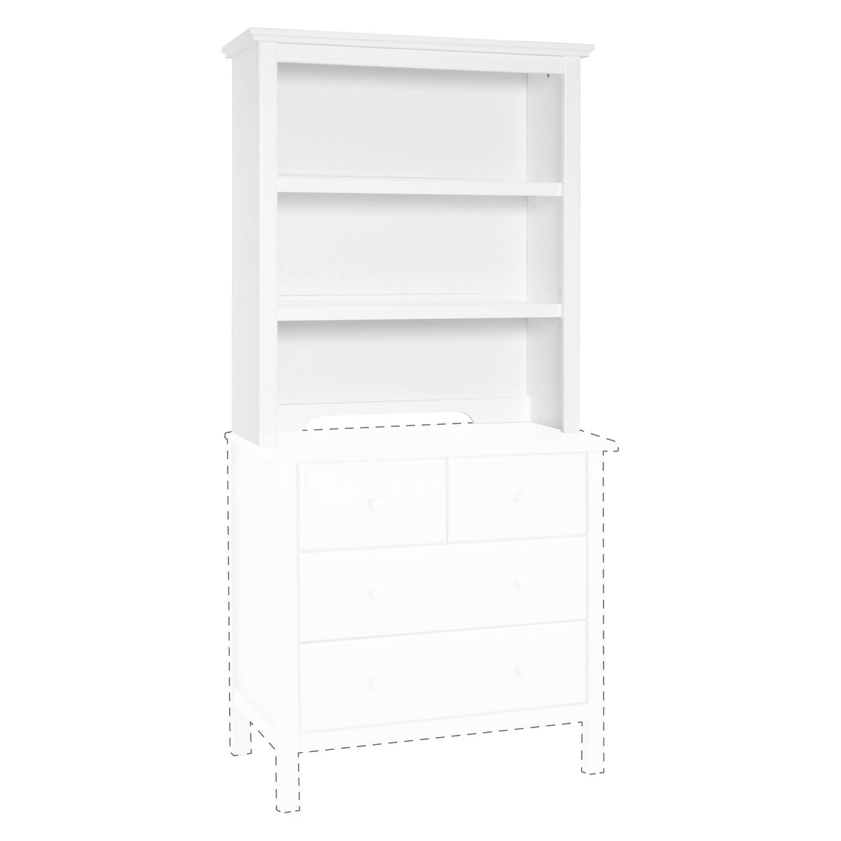 White Bookcase/Hutch T9504