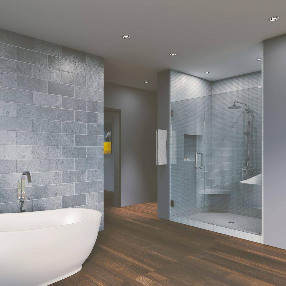 Chrome Frameless Hinged Shower Door H50809