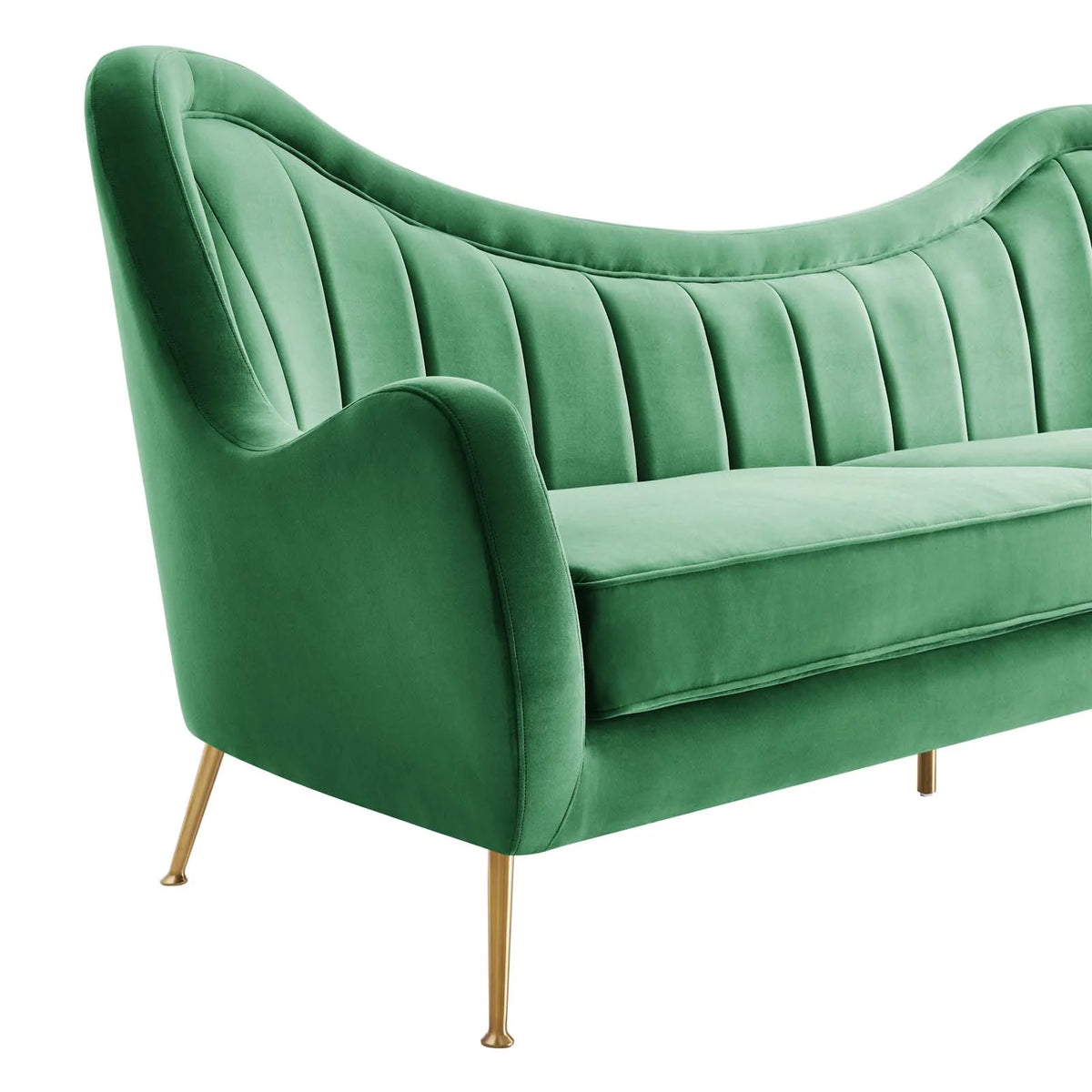 Emerald Channel Tufted Performance Velvet Sofa H24817