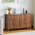 6 Drawer Double Dresser with Fluted Panel C66160