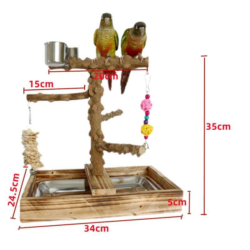 Wood Bird Perch Platform Stand M412338