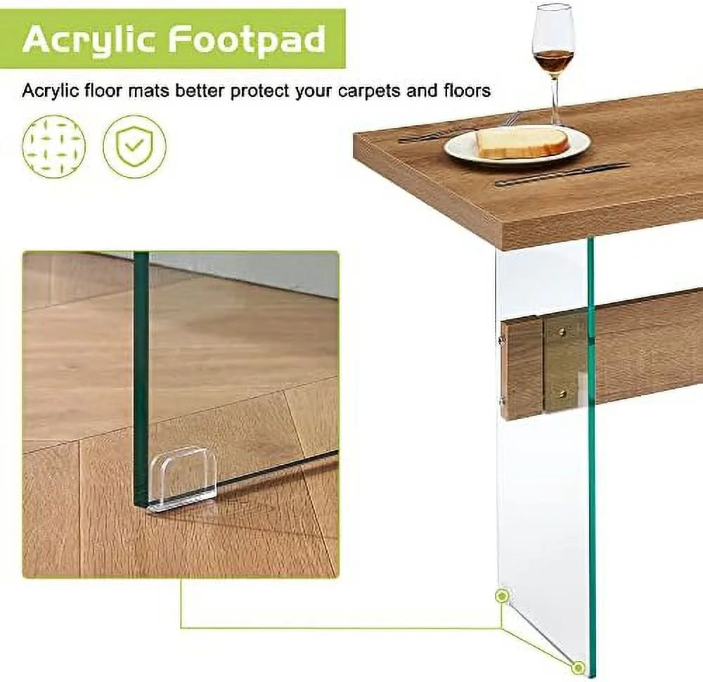 White High Glossy 55 inches Rectangular Dining Table T84719