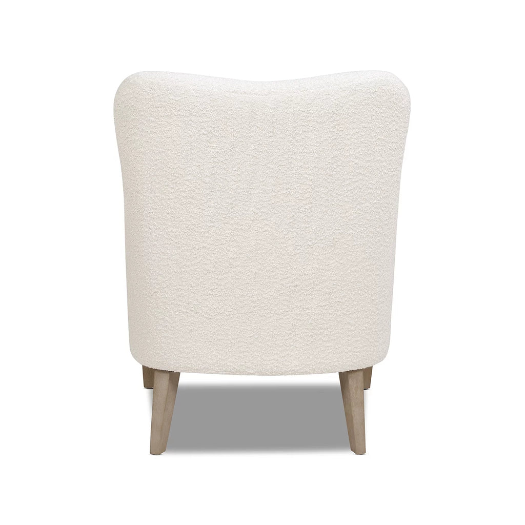 Ivory White Boucle Accent Chair C442
