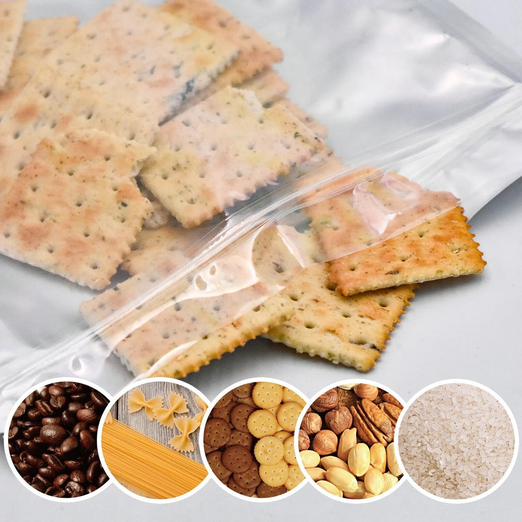 1 Gallon 60pcs Smell Proof Mylar Bags with Clear Window K300