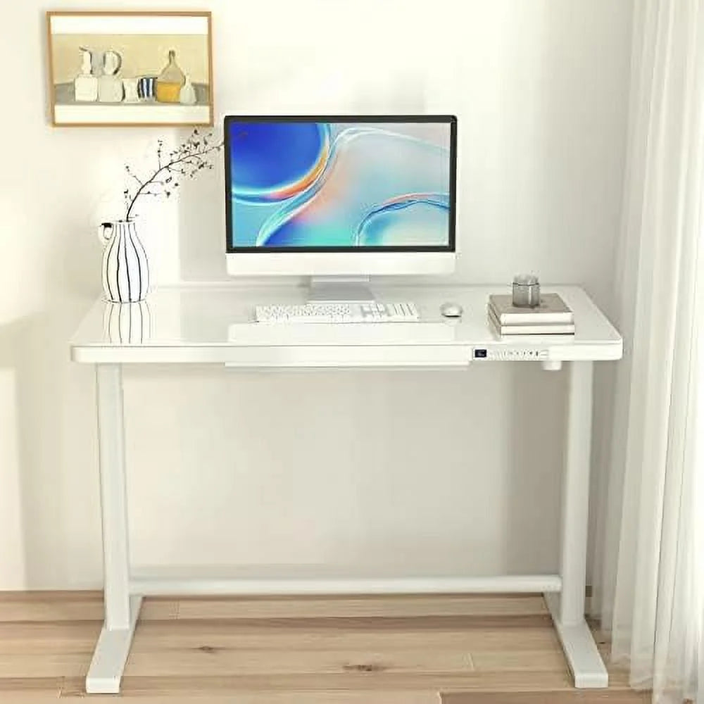 Electric Height Adjustable Standing Desk with Glass Top Z362101