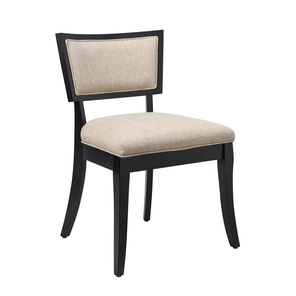 Beige Upholstered Fabric Dining Chairs Set of 2 G46836