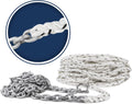 Nylon 3 Strand Anchor Rode with Galvanized Steel Chain and Stainless Steel Shackle, Prespliced N963