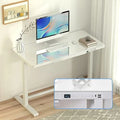 Electric Height Adjustable Standing Desk with Glass Top Z362101
