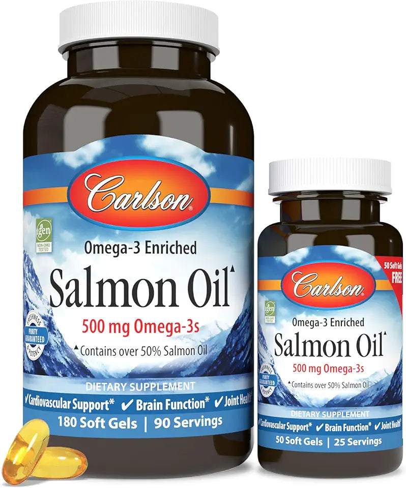 500 mg Omega-3s Wild Caught Salmon Oil Softgels Y739047