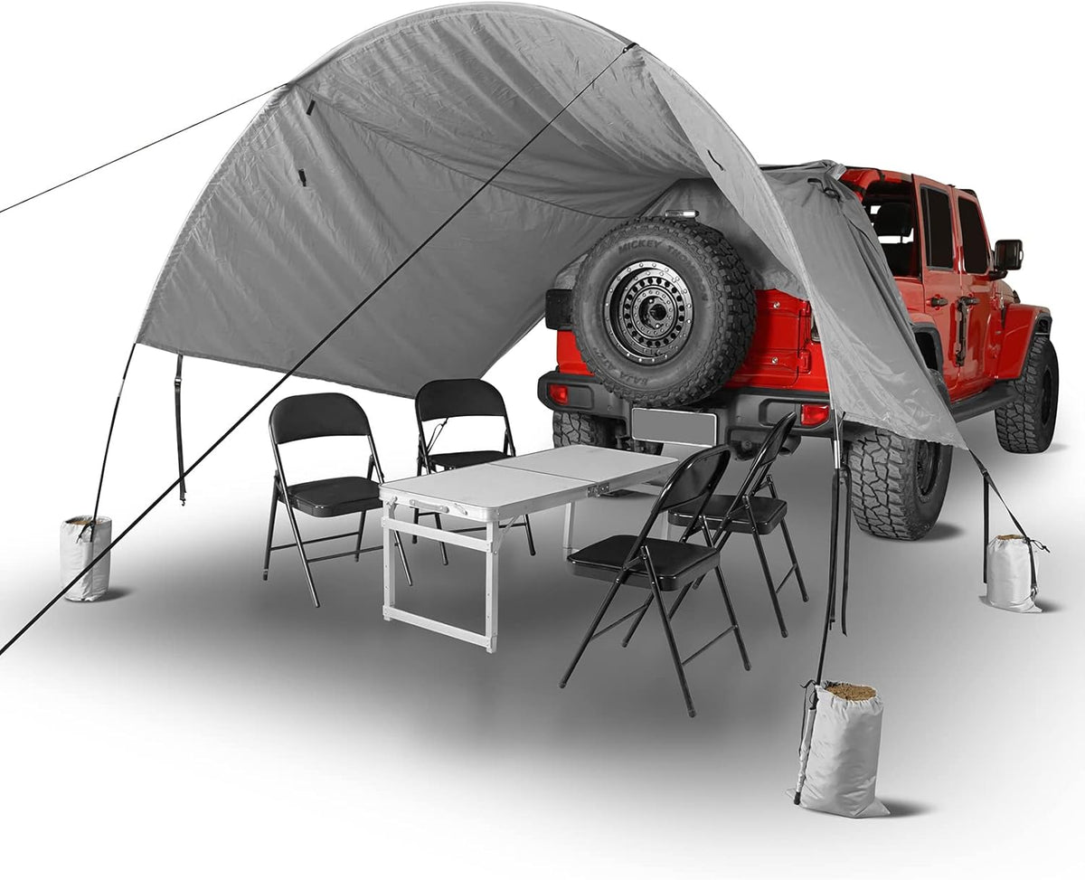 Tear Resistant Tarp Awning Camping Tent with 6 Sandbags I301130