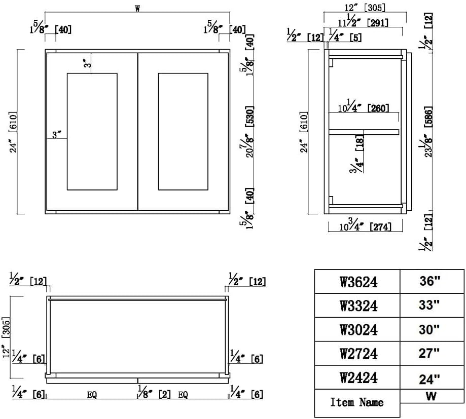 White Shaker Wall Cabinet M94402