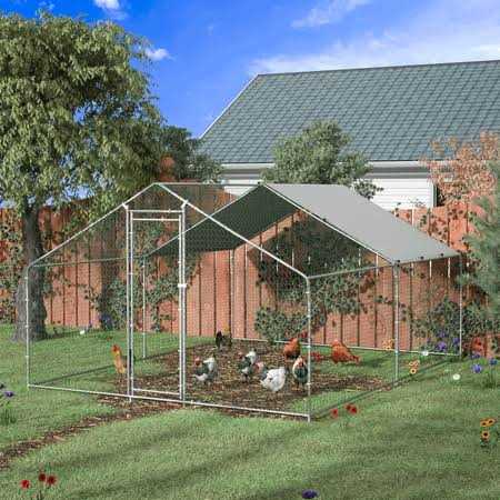 Extra Large Metal Chicken Coop with Waterproof and Anti-Ultraviolet G925248