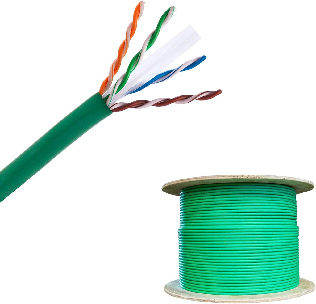 Yellow Cat6 1000 feet CM Bulk Ethernet Cable, Bare Solid Copper UTP, 23 AWG N5219