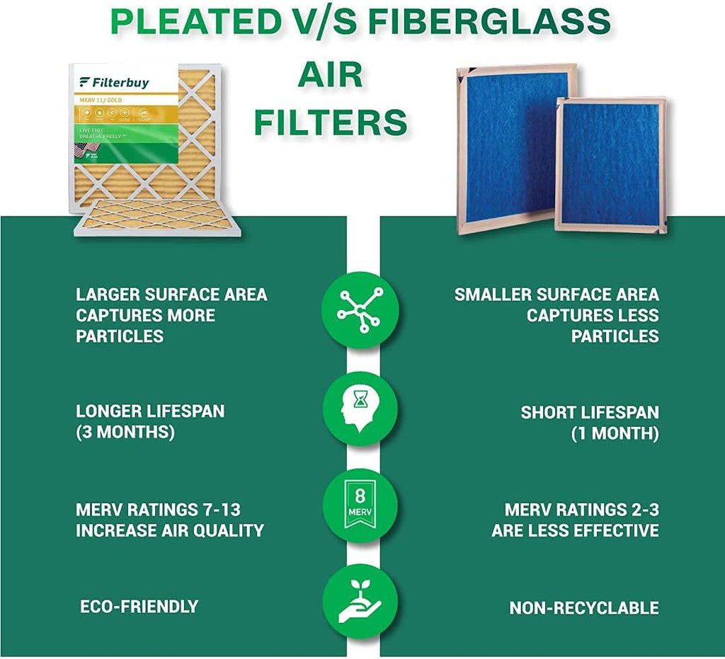 16x25x4 MERV 11 Pleated Air Filter (2-Pack) B65174