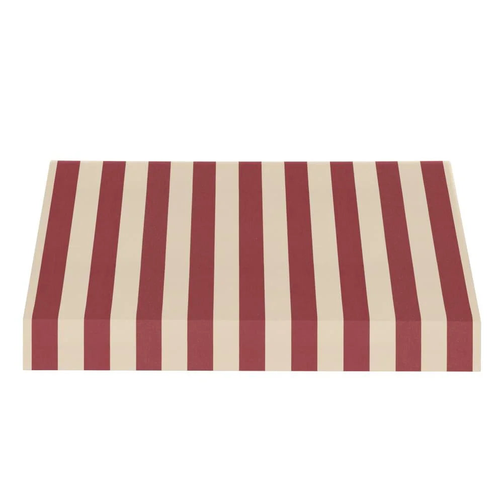 Burgundy/Tan Stripe Acrylic Fixed Awning Q390581