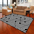 Rectangle Black White Carpet X5601