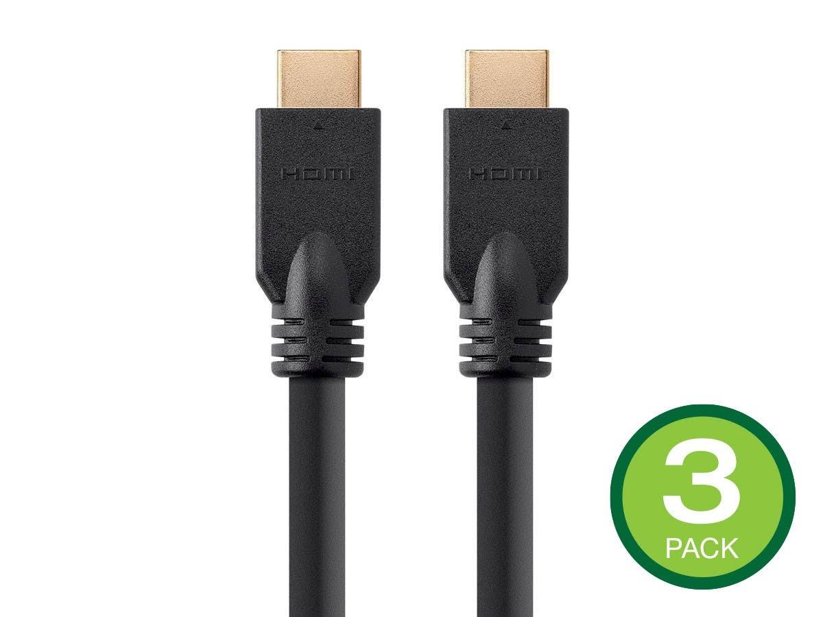 45 Feet Black HDMI Cable (3-Pack) D441108