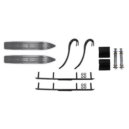 7 1/4 inch Snowmobile Skis with 4 inch Round Bars Kit H134