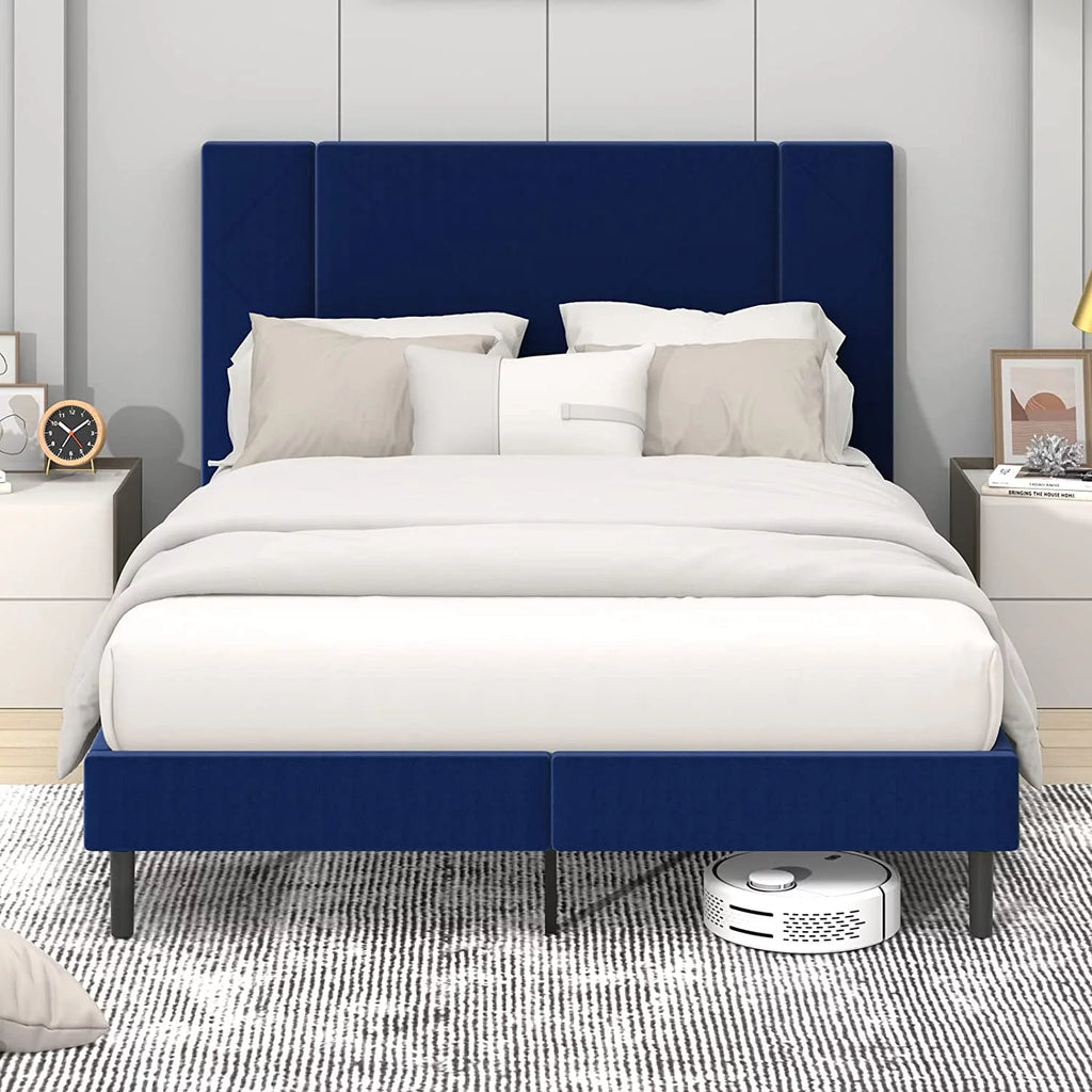 Queen Velvet Upholstered Bed Frame R349447