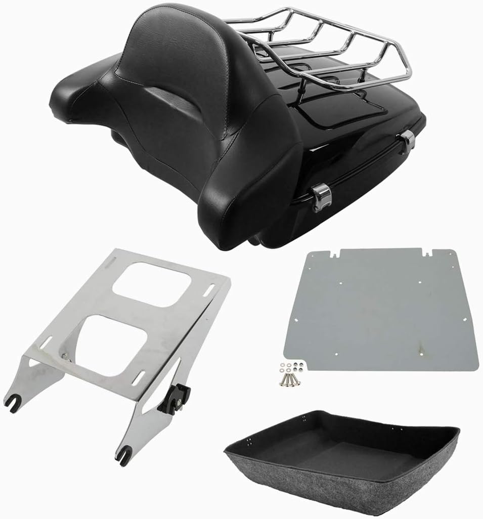 Chopped Tour Pak Trunk & Solo Mounting Rack Backrest + Base Plate F280389