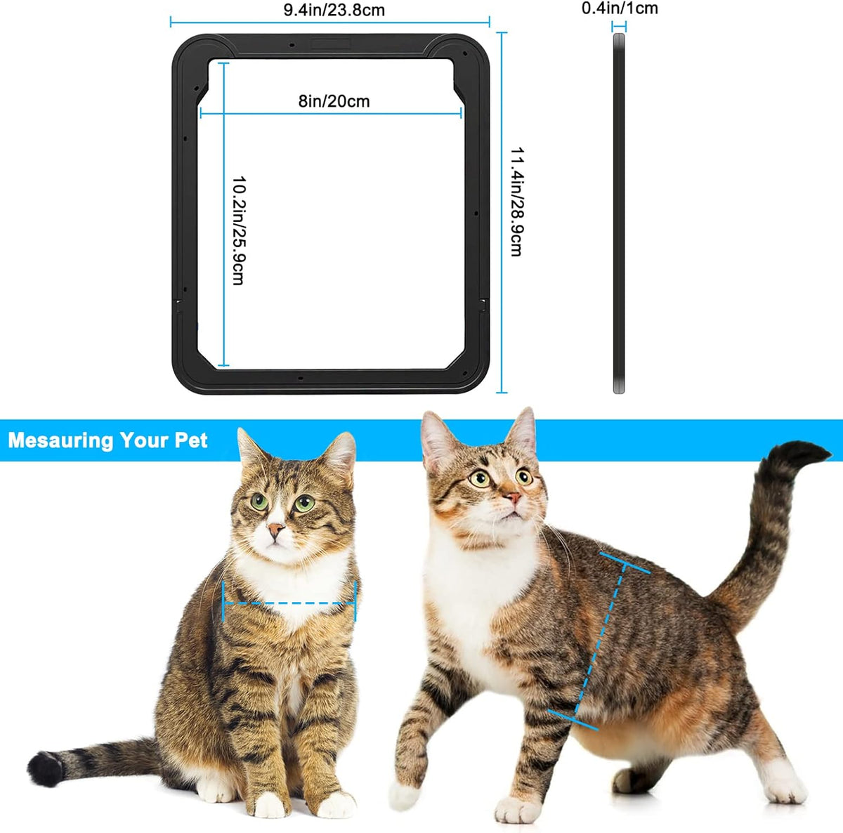 Lockable Magnetic Flap Pet Screen Door, Pack of 2 U3504