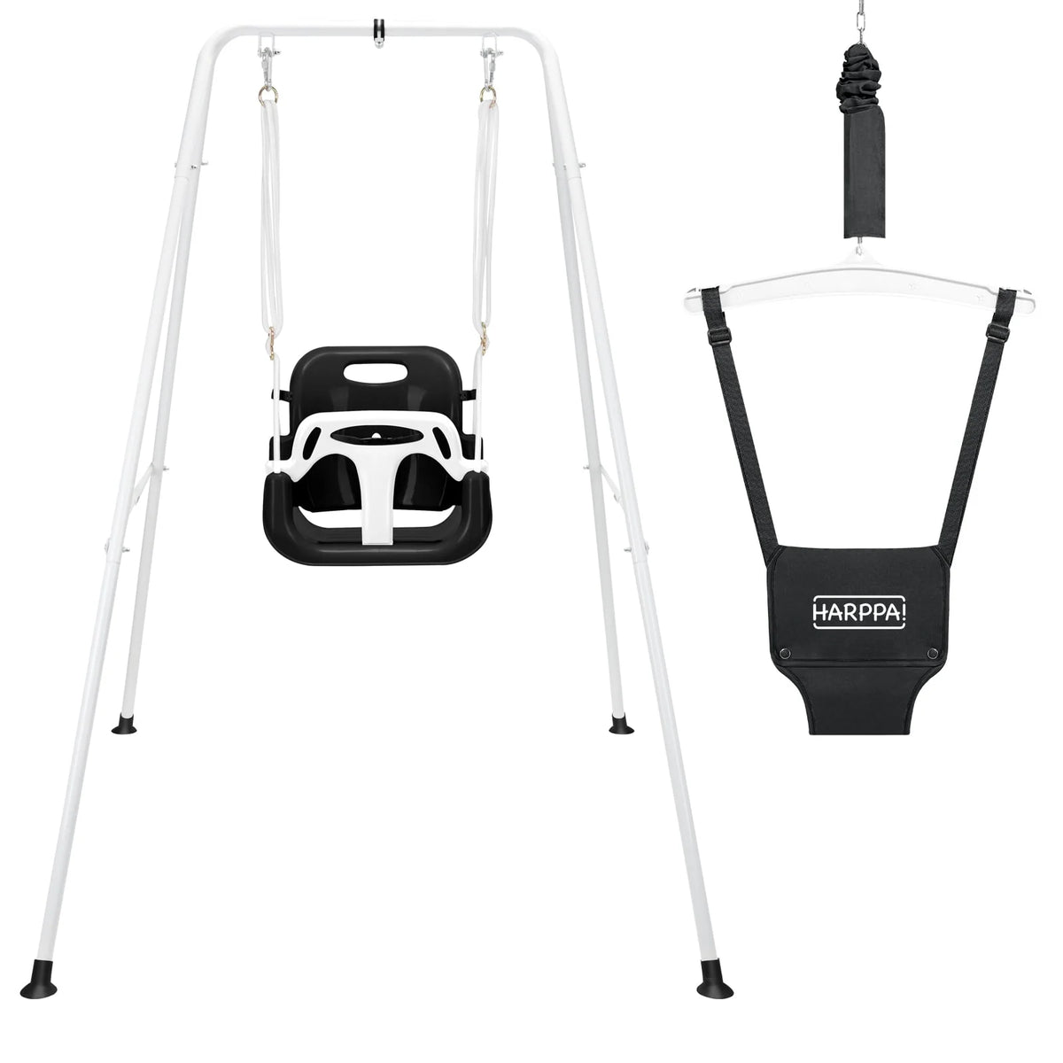 2-in-1 Toddler Swing Set with Stand, Black T888824