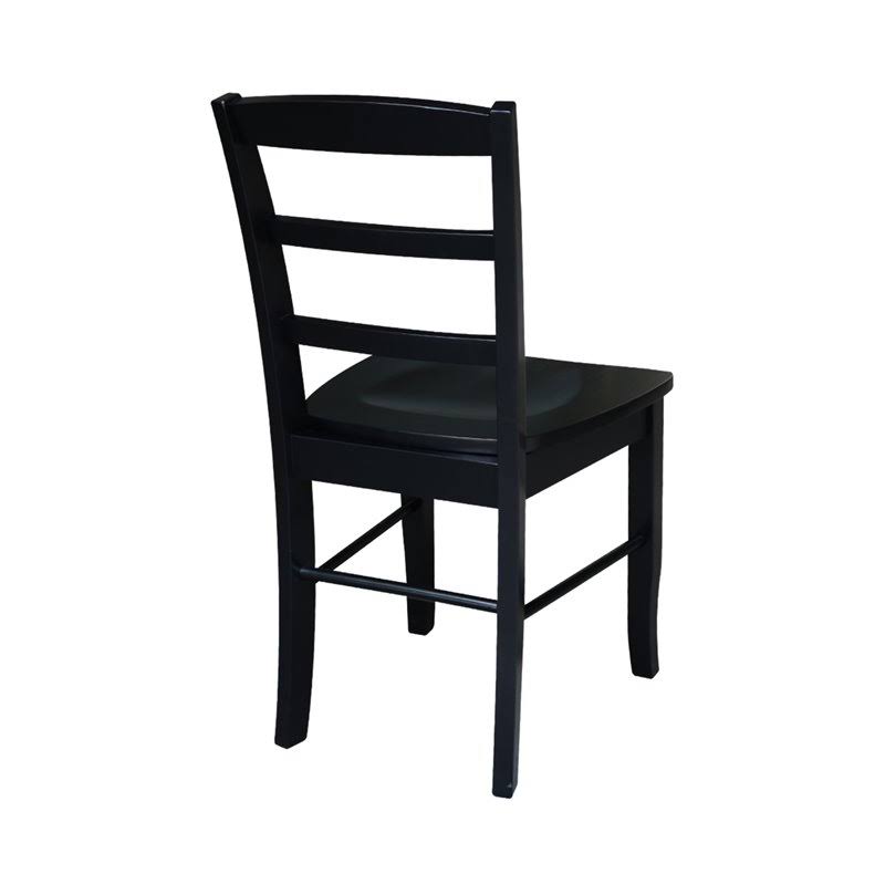 Black Ladderback Dining Chair Set of 2 N735434