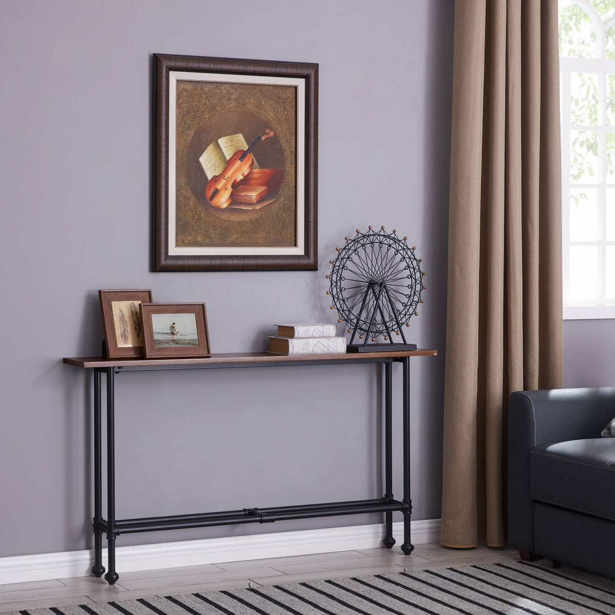Black/Espresso Console Table Z62854