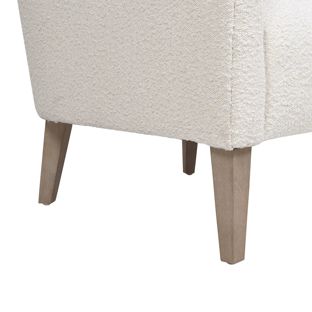 Ivory White Boucle Accent Chair C442