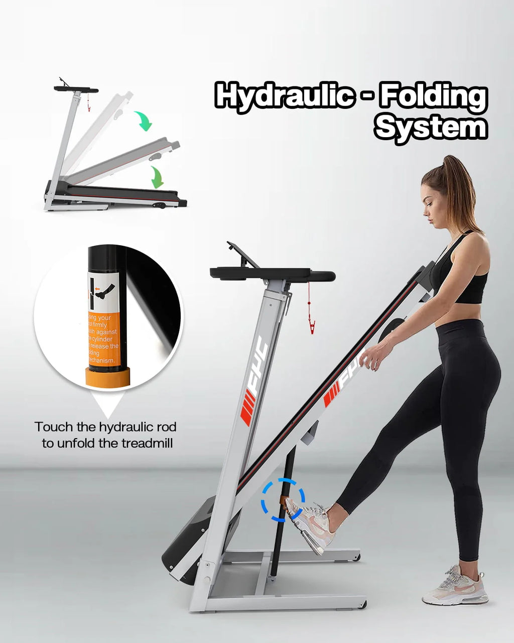 Folding Treadmill with Desk Electric Treadmill S733