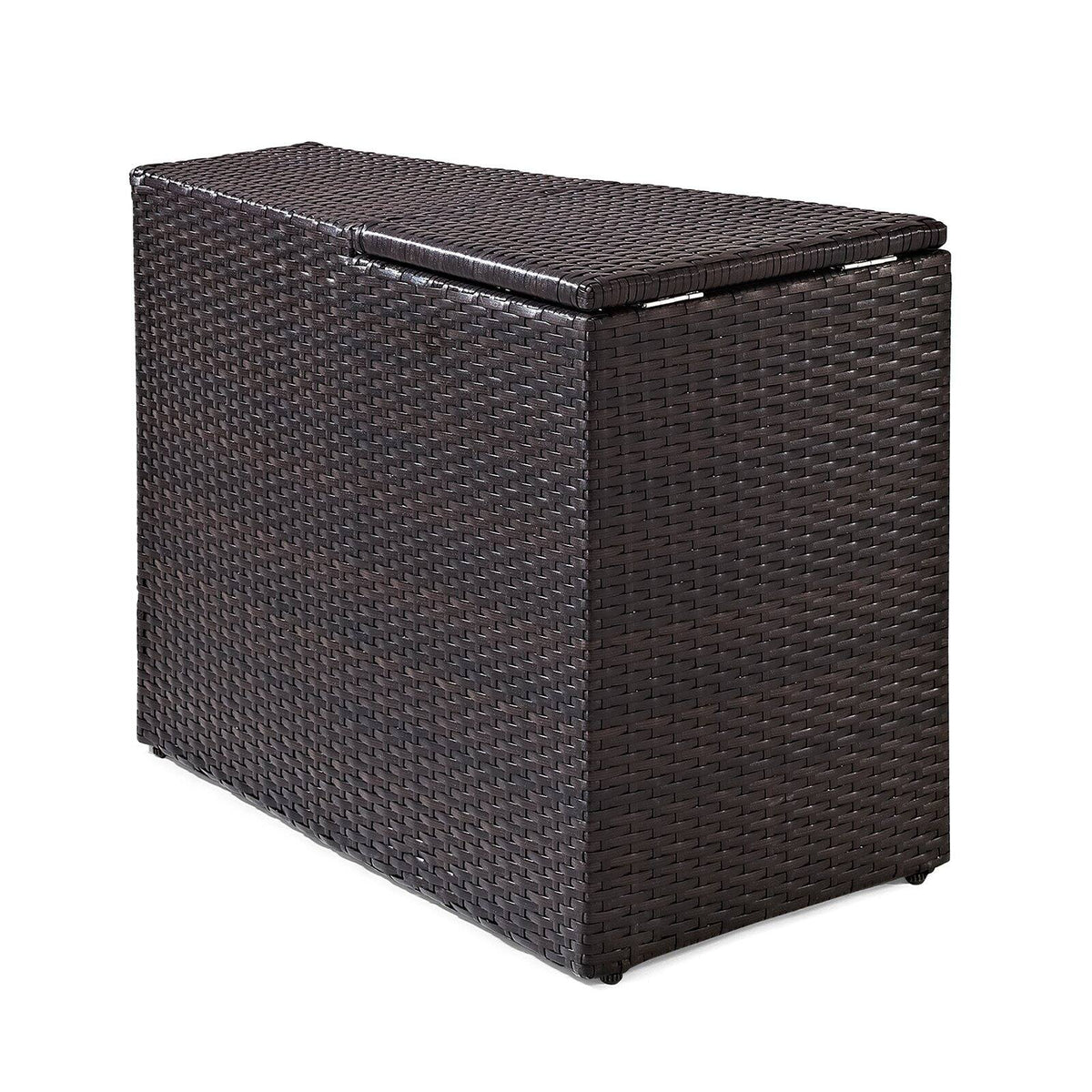 Brown Wicker Patio Arm End Table V261