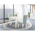 Linen White & Baby Blue Dining Table Set S761868