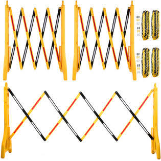 Expandable Guard Portable Barricade Safety Barrier 3pcs 4-Chain T95395