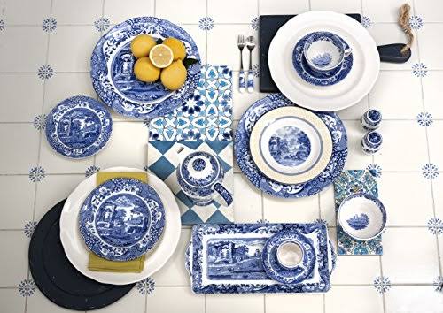 Blue Italian Sauce Boat and Stand J542857