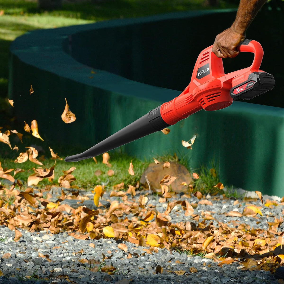 20V Cordless Leaf Blower with 2.0Ah Battery and Fast Charger Q154
